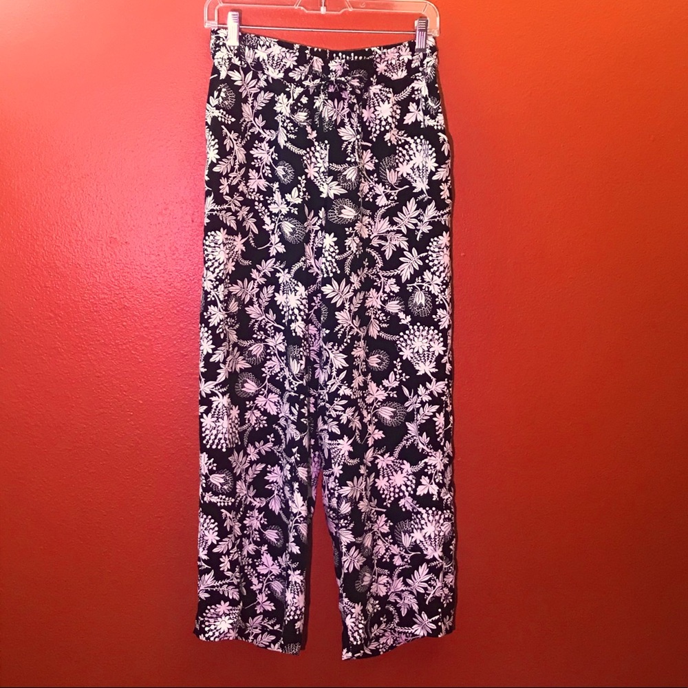 Loft fluid drawstring floral pants